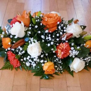 Kistuskreyting orange og hvít Ki11