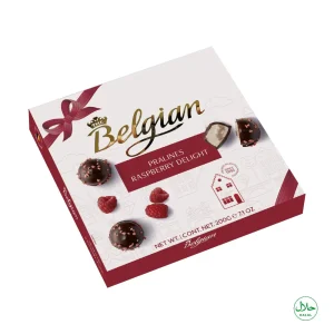 Konfekt belgískt pralin Raspberry, 200 gr.